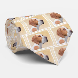 Pointer Painting - Cute Original Dog Art Neck Tie