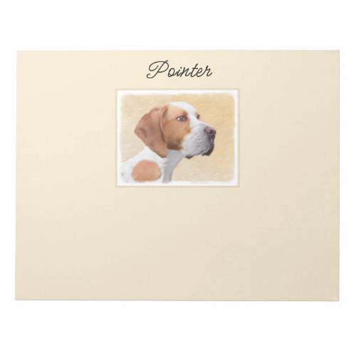 Pointer Painting _ Cute Original Dog Art Notepad