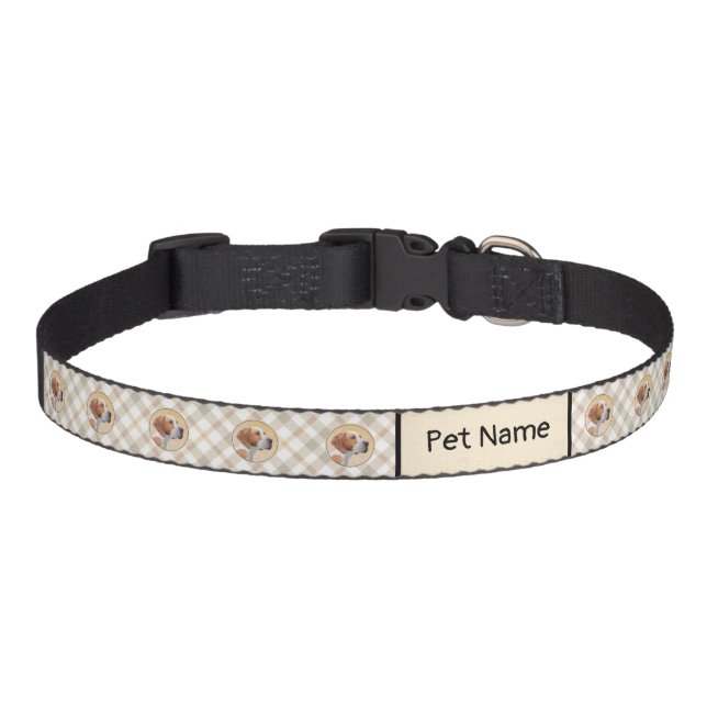 Pointer Painting - Cute Original Dog Art Pet Collar (Front)