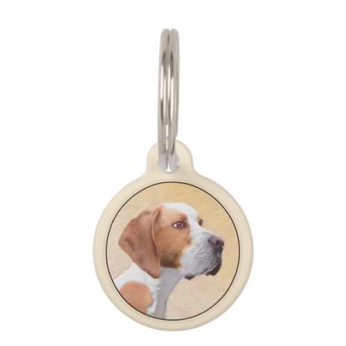 Pointer Painting _ Cute Original Dog Art Pet ID Tag