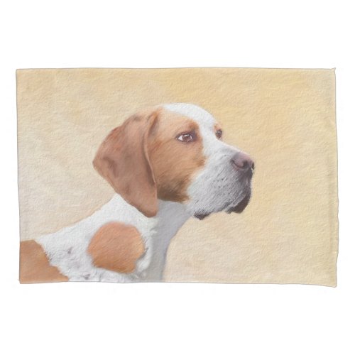 Pointer Painting _ Cute Original Dog Art Pillow Case