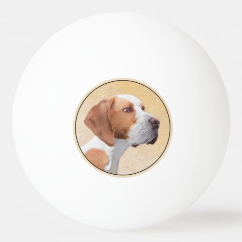 Pointer Painting _ Cute Original Dog Art Ping Pong Ball