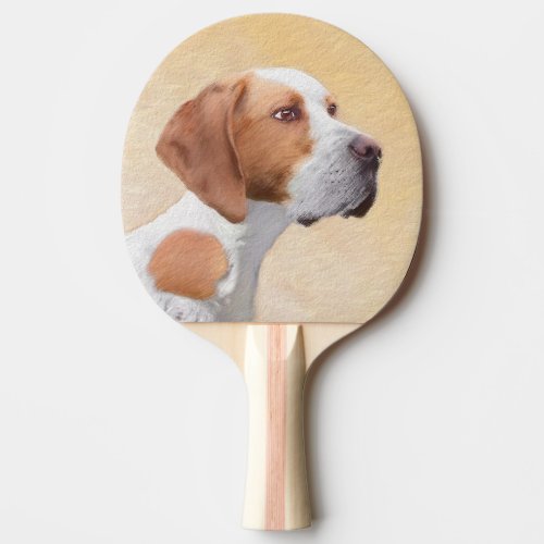 Pointer Painting _ Cute Original Dog Art Ping Pong Paddle