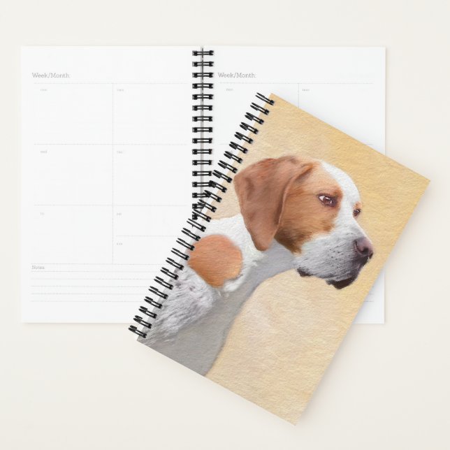 Pointer Painting - Cute Original Dog Art Planner (Display)