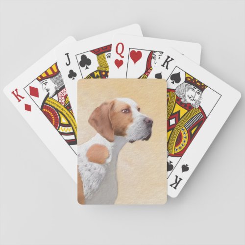 Pointer Painting _ Cute Original Dog Art Poker Cards