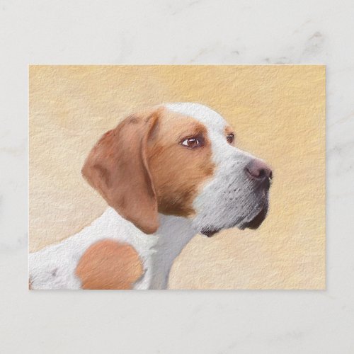 Pointer Painting _ Cute Original Dog Art Postcard