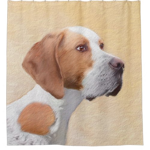 Pointer Painting _ Cute Original Dog Art Shower Curtain