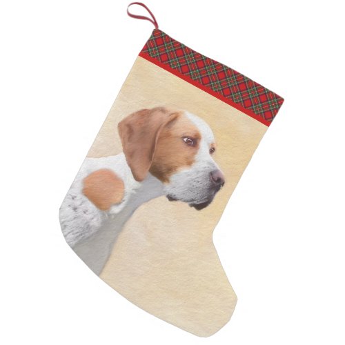 Pointer Painting _ Cute Original Dog Art Small Christmas Stocking