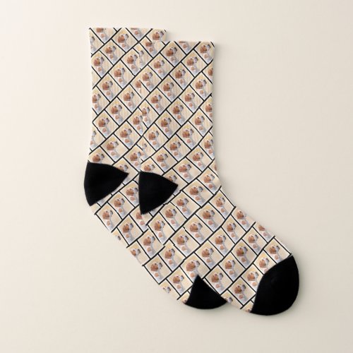 Pointer Painting _ Cute Original Dog Art Socks