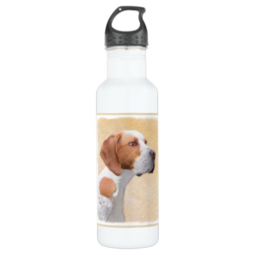 Pointer Painting _ Cute Original Dog Art Stainless Steel Water Bottle