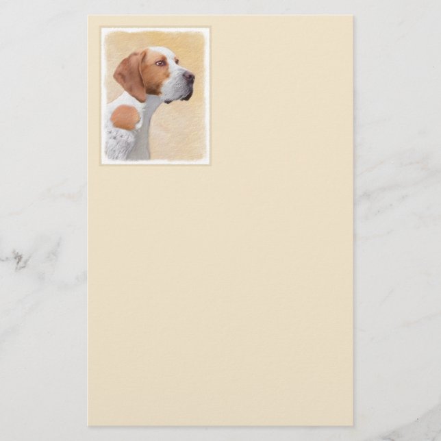 Pointer Painting - Cute Original Dog Art Stationery (Front)