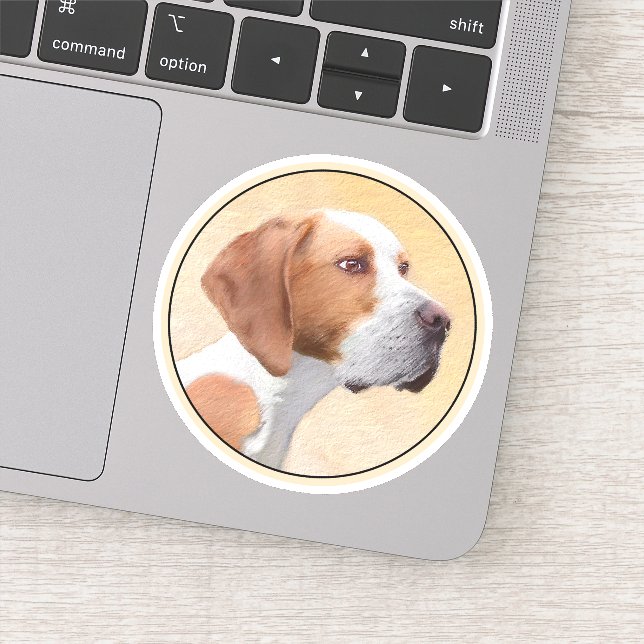 Pointer Painting - Cute Original Dog Art Sticker (Detail)