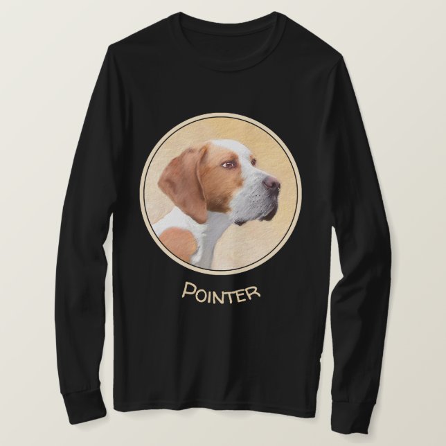 Pointer Painting - Cute Original Dog Art T-Shirt (Design Front)
