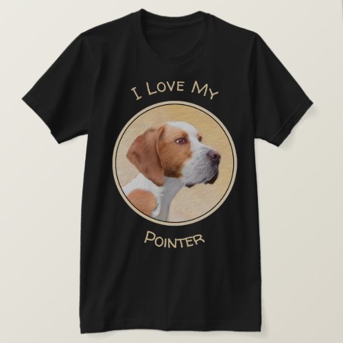 Pointer Painting _ Cute Original Dog Art T_Shirt