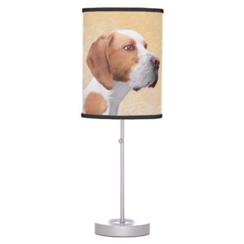 Pointer Painting _ Cute Original Dog Art Table Lamp