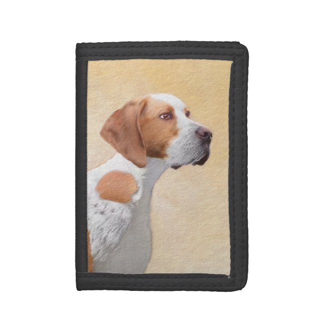 Pointer Painting - Cute Original Dog Art Trifold Wallet (Front Vertical)