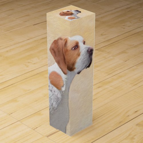 Pointer Painting _ Cute Original Dog Art Wine Box