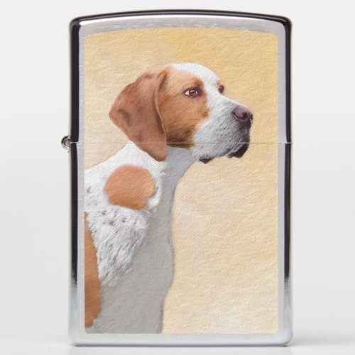 Pointer Painting _ Cute Original Dog Art Zippo Lighter