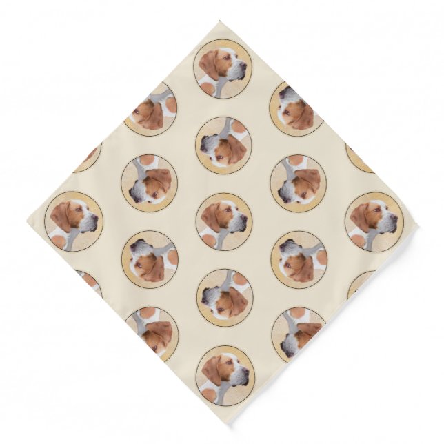 Pointer Painting English Cute Original Pet Dog Art Bandana (Front)