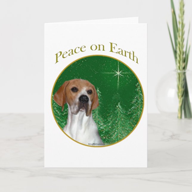 Pointer Peace Holiday Card (Front)