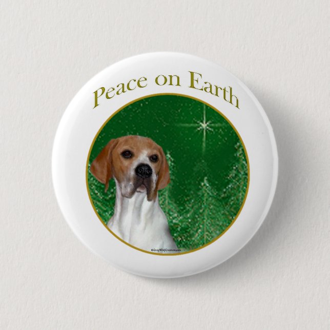 Pointer Peace Pinback Button (Front)