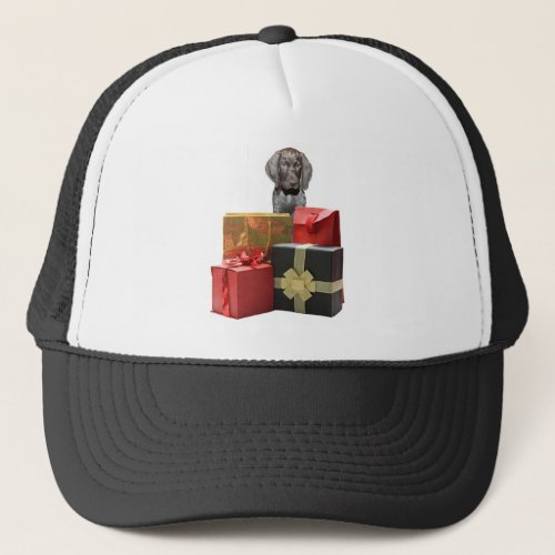 Pointer Puppy Christmas Gifts Trucker Hat