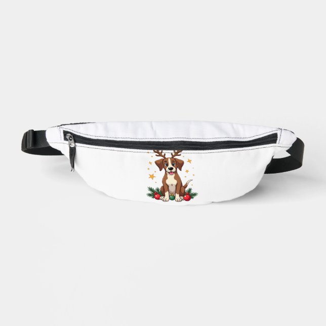 Pointer Reindeer Ears Fanny Pack (Front)