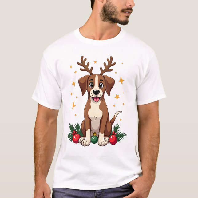 Pointer Reindeer Ears T-Shirt (Front)