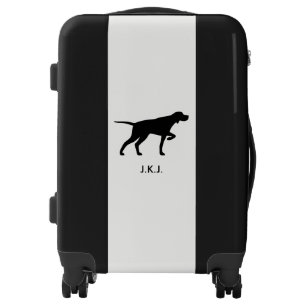 Pointer Silhouette with Custom Text Luggage