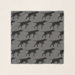 Pointer Silhouettes Pattern Scarf<br><div class="desc">Pointer Lover's Scarf. Black and Grey Pattern.</div>