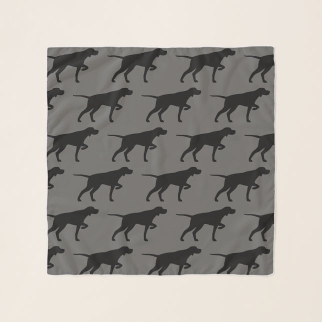 Pointer Silhouettes Pattern Scarf (Front)