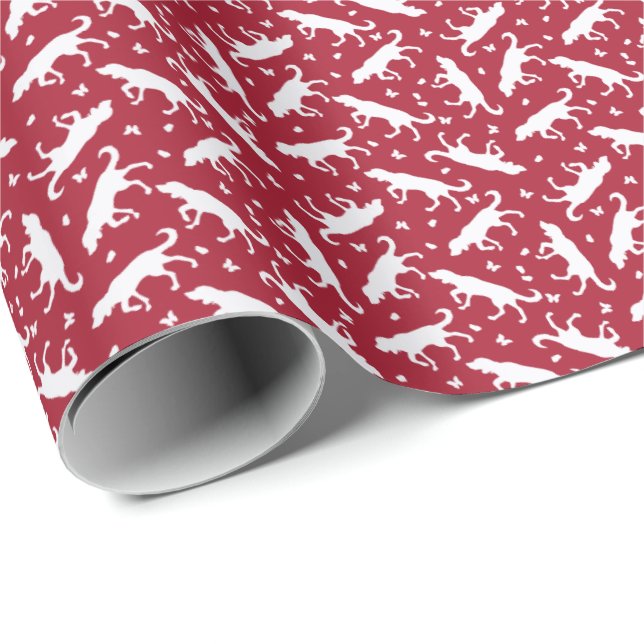 Pointers and Butterflies (Red() Wrapping Paper (Roll Corner)
