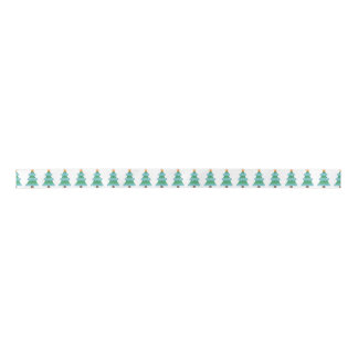 Pointillism Christmas Tree Star Ribbon