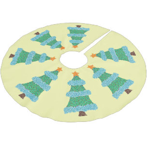Pointillism Christmas Trees Tree Skirt