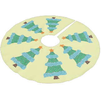 Pointillism Christmas Trees Tree Skirt