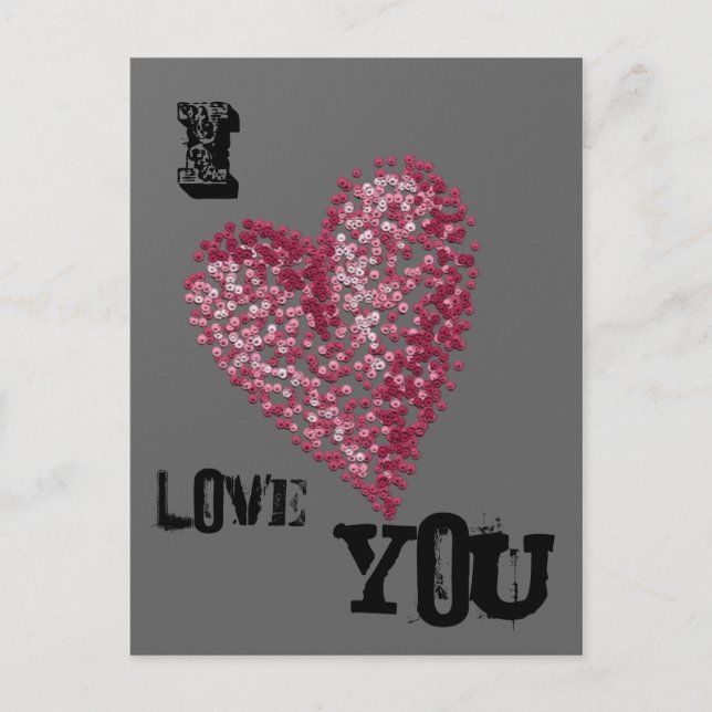 Pointillism Heart Postcard (Front)