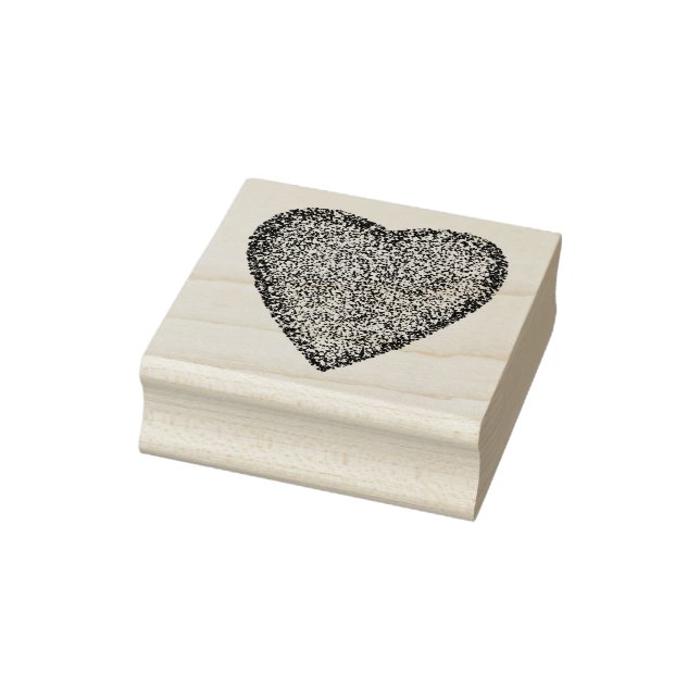 Pointillism Heart Rubber Stamps (Stamp)