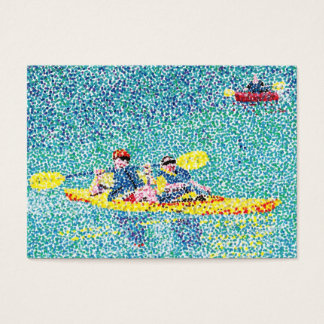 Pointillism Kayak Scene Artist Trading Card