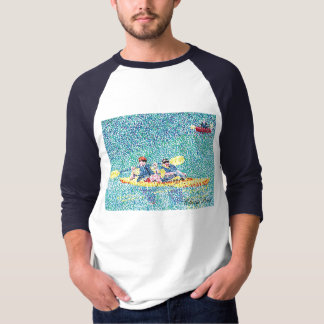 Pointillism kayak scene, by Cheryl Paton T-Shirt