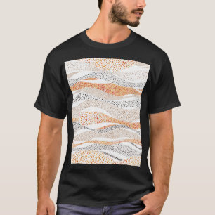 Pointillism Wavy Polka: Cute Doodle Textile T-Shirt