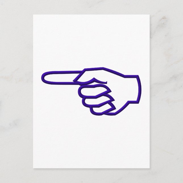 Pointing Finger Postcard (Front)