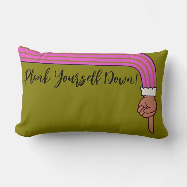 Pointing Hand Fun Throw Pillow (Front)