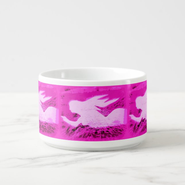 pointing pink mermaid bowl (Center)