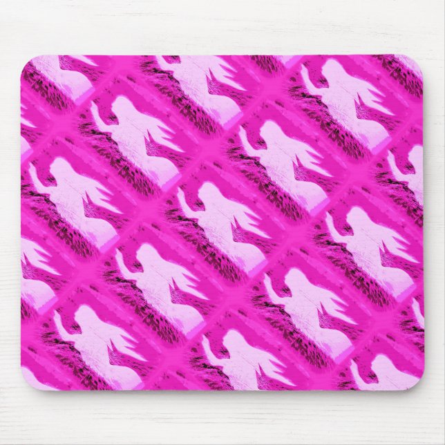 pointing pink mermaid mouse pad (Front)