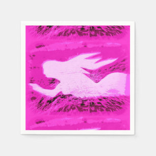 pointing pink mermaid paper napkins