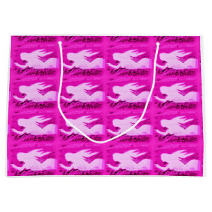 pointing pink mermaids large gift bag