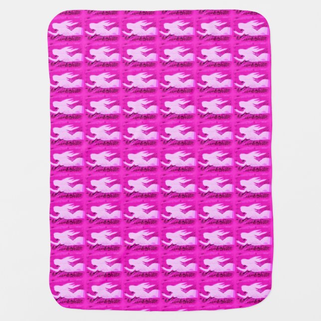 pointing pink mermaids swaddle blanket (Front)