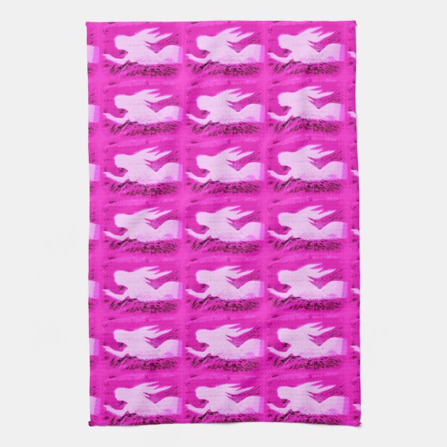 pointing pink mermaids towel (Vertical)