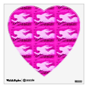 pointing pink mermaids wall decal
