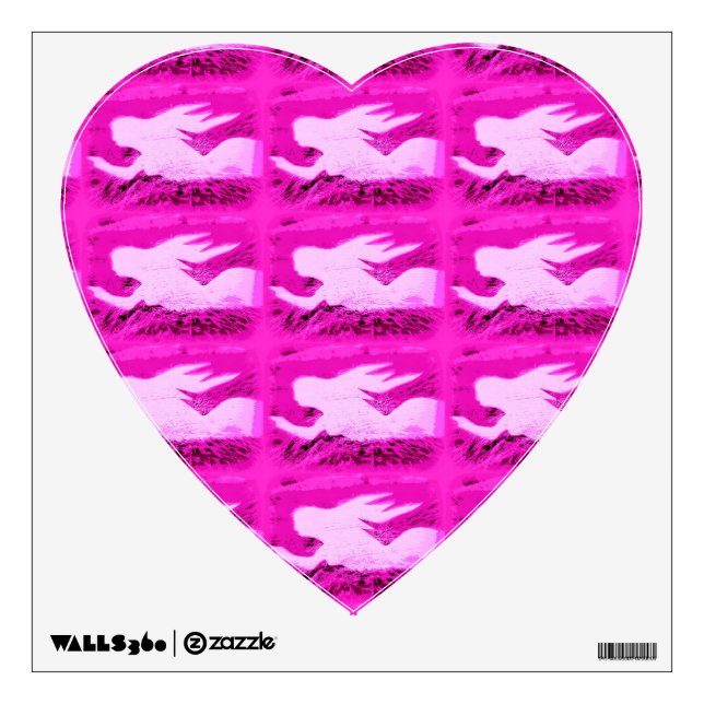pointing pink mermaids wall decal (Front)